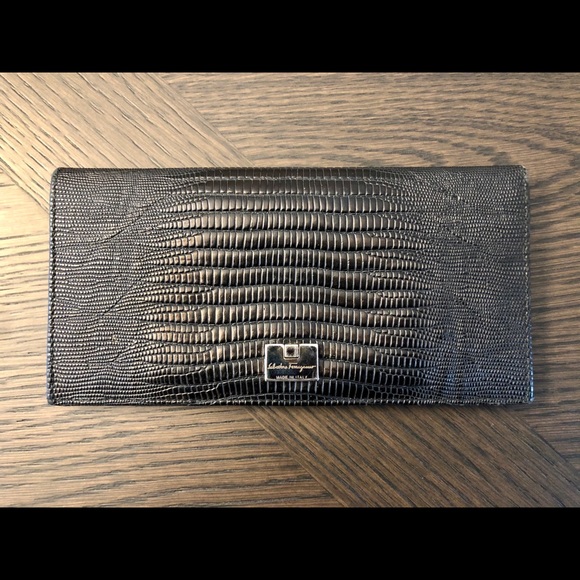 Salvatore Ferragamo Handbags - Salvatore Ferragamo Black Patent Leather Wallet